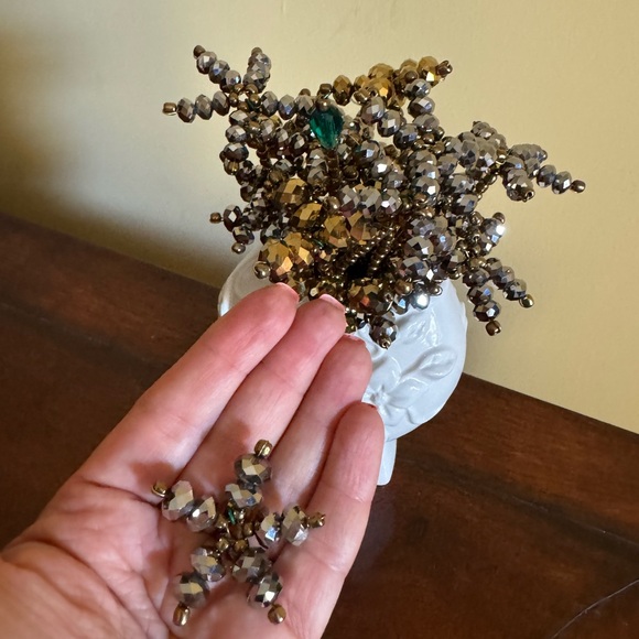 New handmade crystal beaded flower for vase - Picture 4 of 7